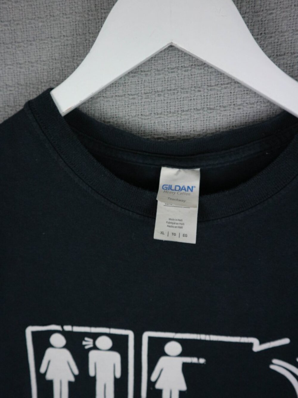 Niagara Falls Humour Text Tee Black Cotton Shirt XL - Picture 7 of 8